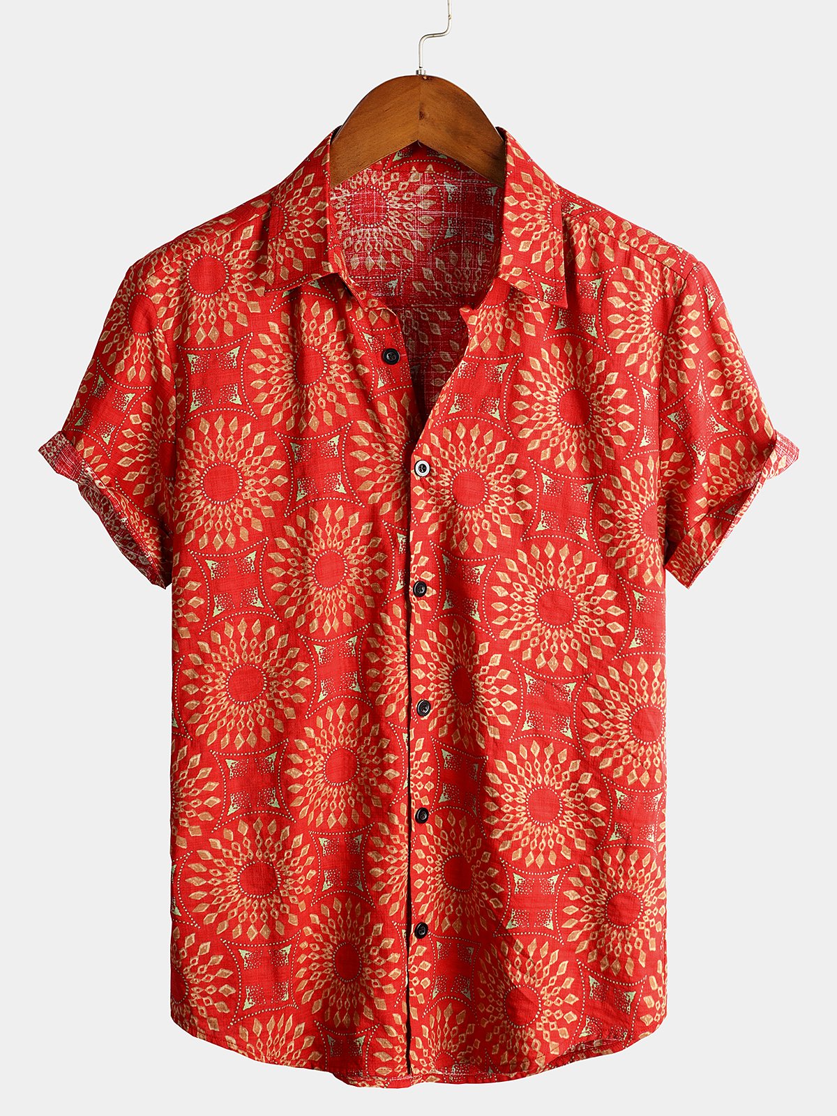 Diego | Camisa retro disco vintage manga corta