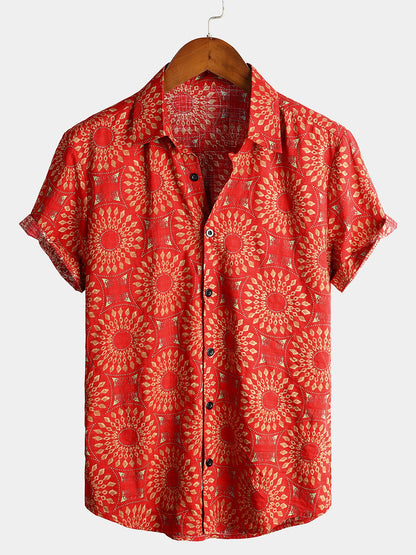Diego | Camisa retro disco vintage manga corta