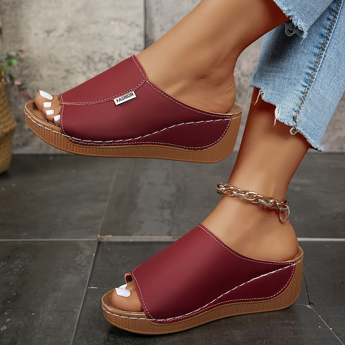 Lucia | Mule con Cuña Confortable