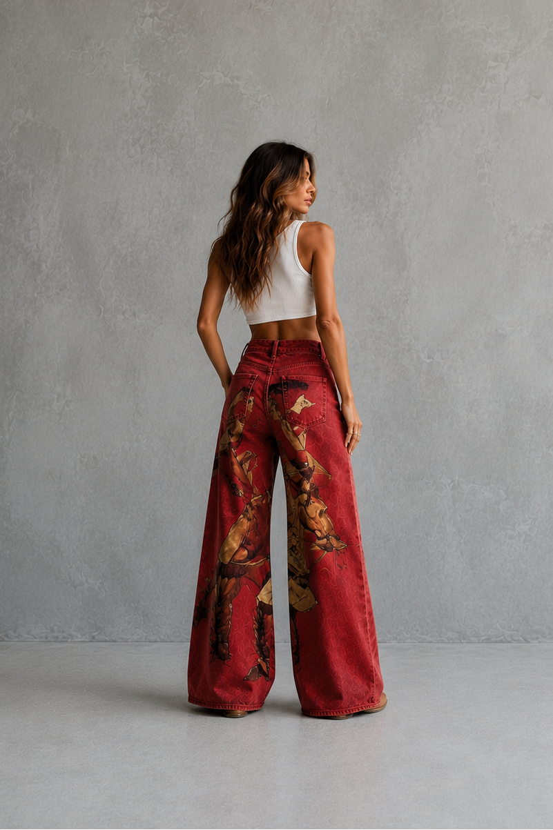 Rosa | Jeans elegantes de pierna ancha
