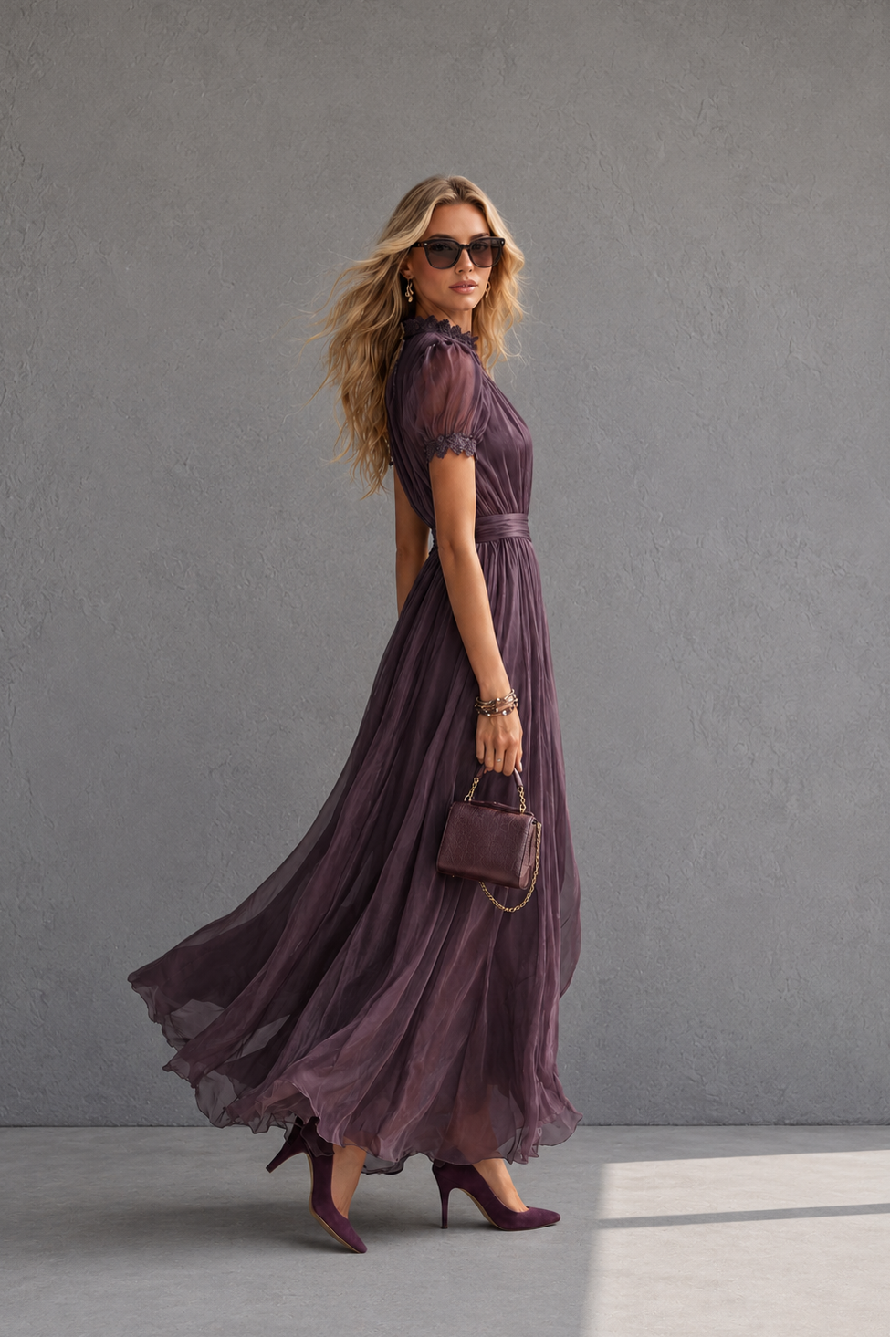 Flavia | Vestido elegante violeta