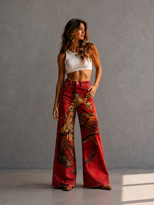 Rosa | Jeans elegantes de pierna ancha