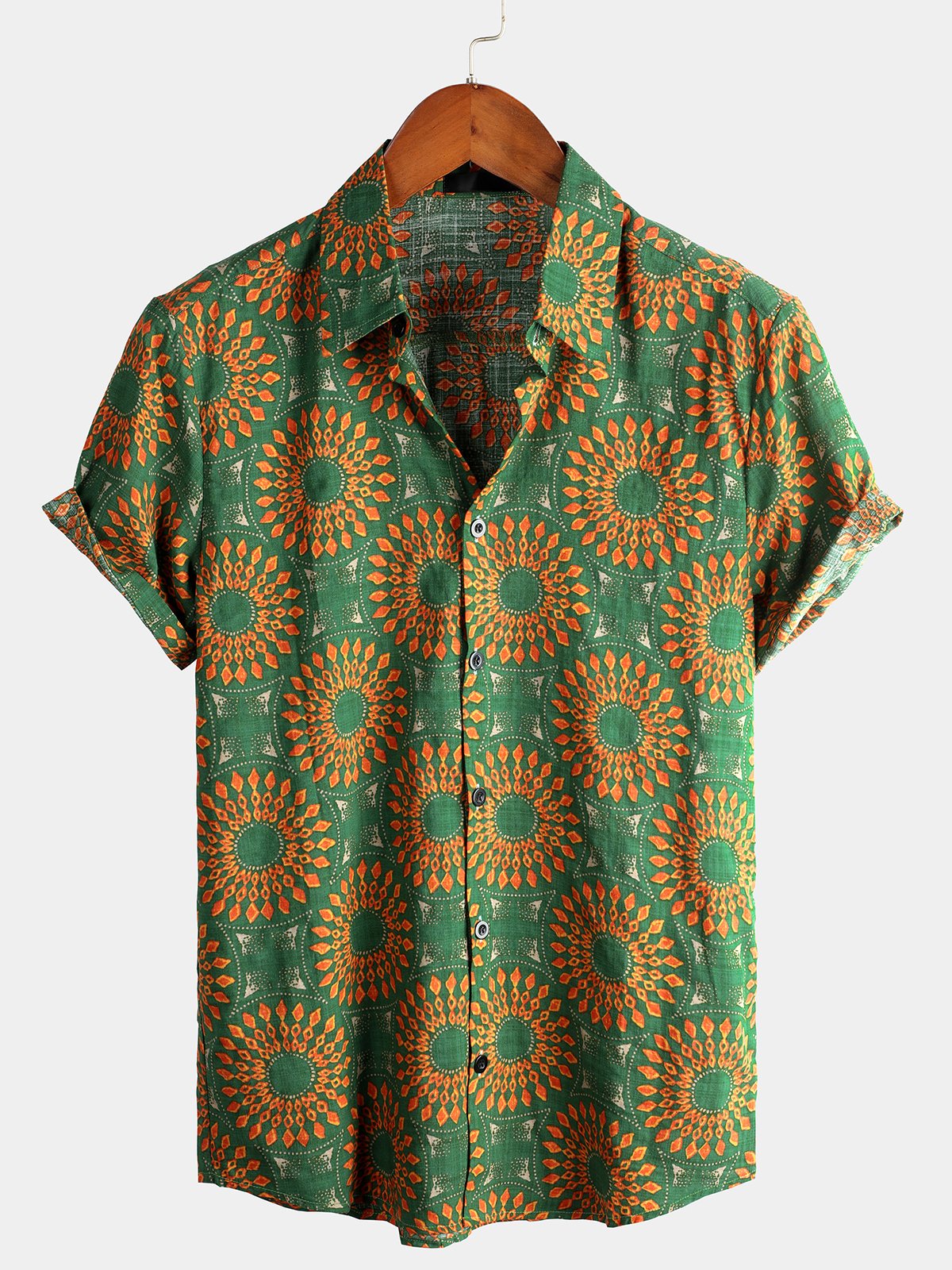 Diego | Camisa retro disco vintage manga corta