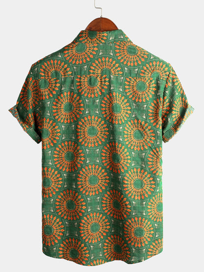 Diego | Camisa retro disco vintage manga corta
