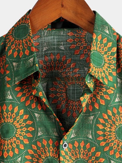 Diego | Camisa retro disco vintage manga corta