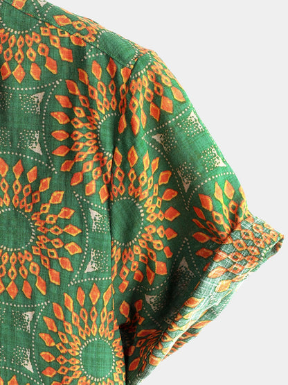 Diego | Camisa retro disco vintage manga corta