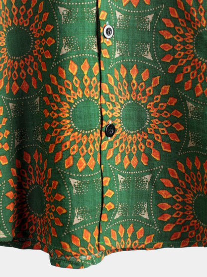Diego | Camisa retro disco vintage manga corta