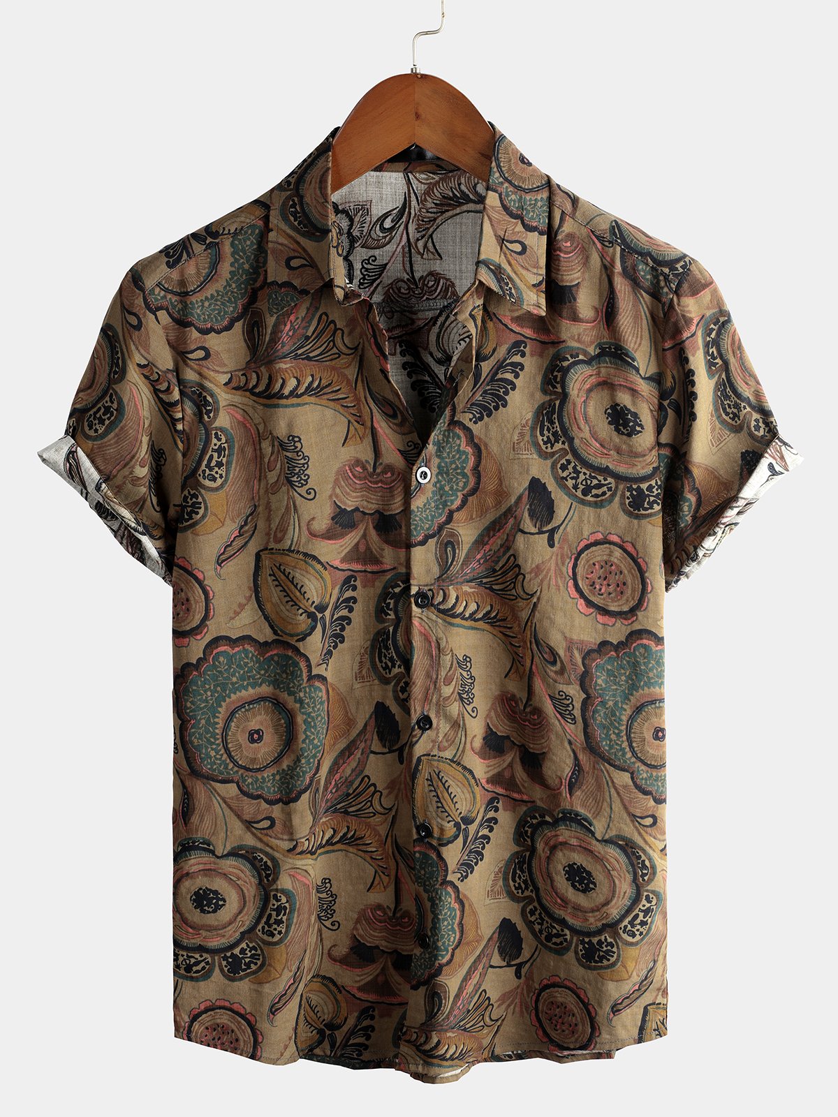Marco | Camisa retro de algodón manga corta