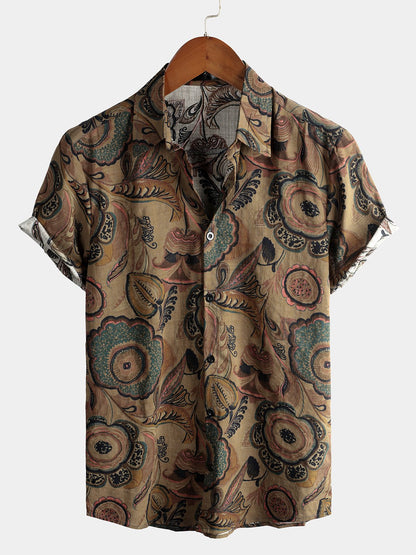 Marco | Camisa retro de algodón manga corta