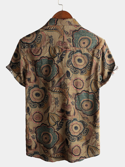 Marco | Camisa retro de algodón manga corta