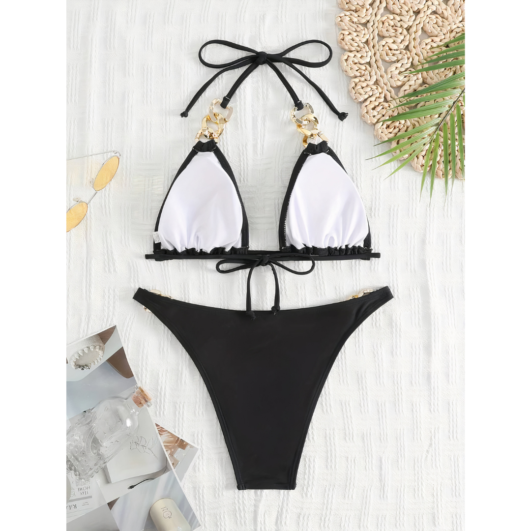 Gloria | Bikini triángulo dorada