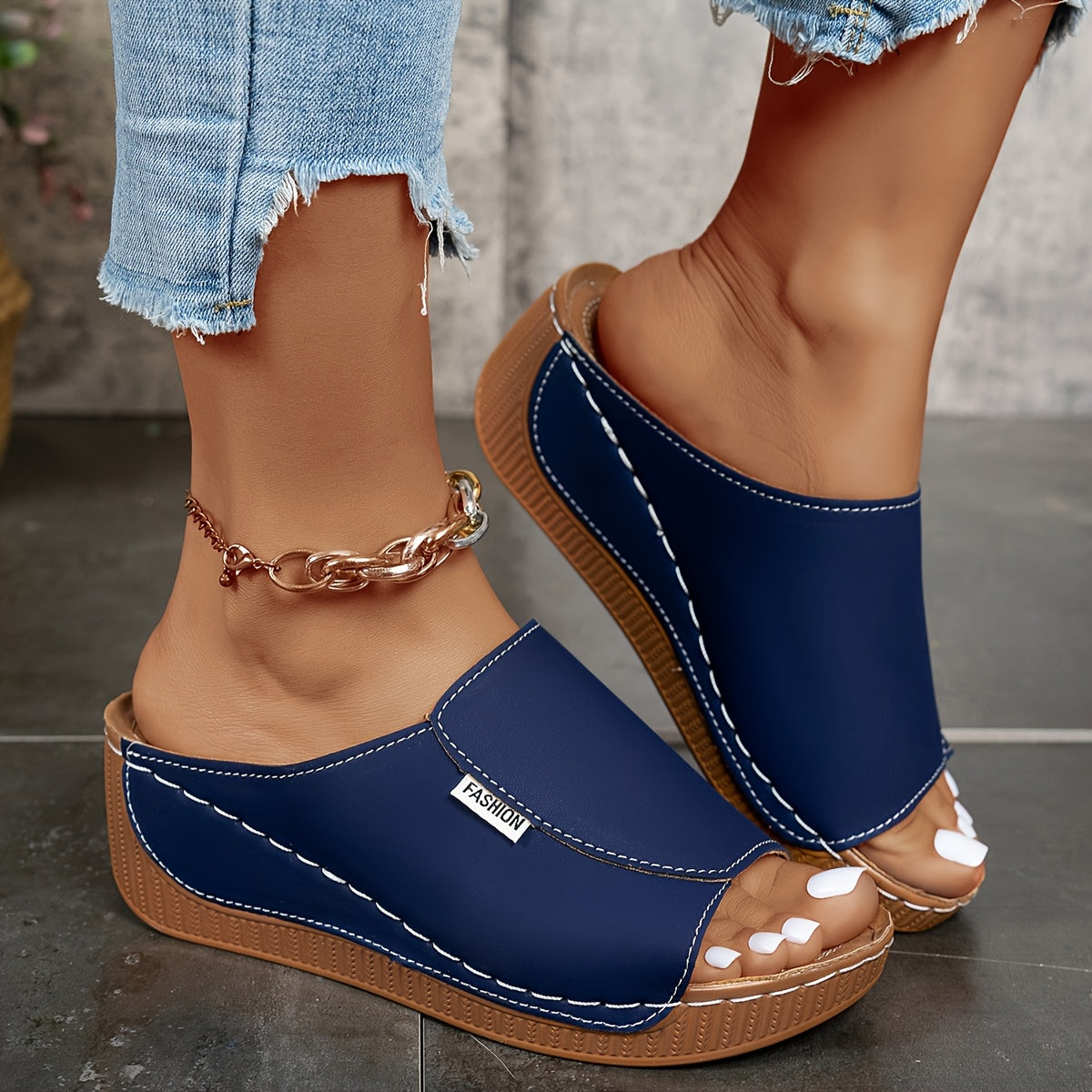 Lucia | Mule con Cuña Confortable