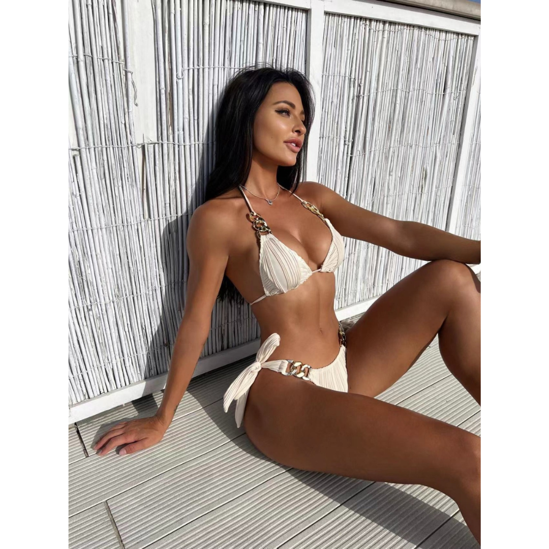 Dora | Bikini halter dorado