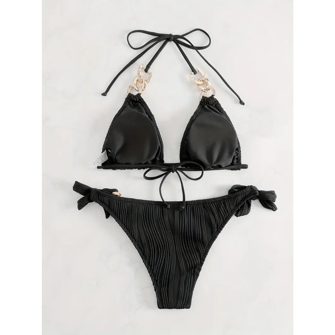 Dora | Bikini halter dorado