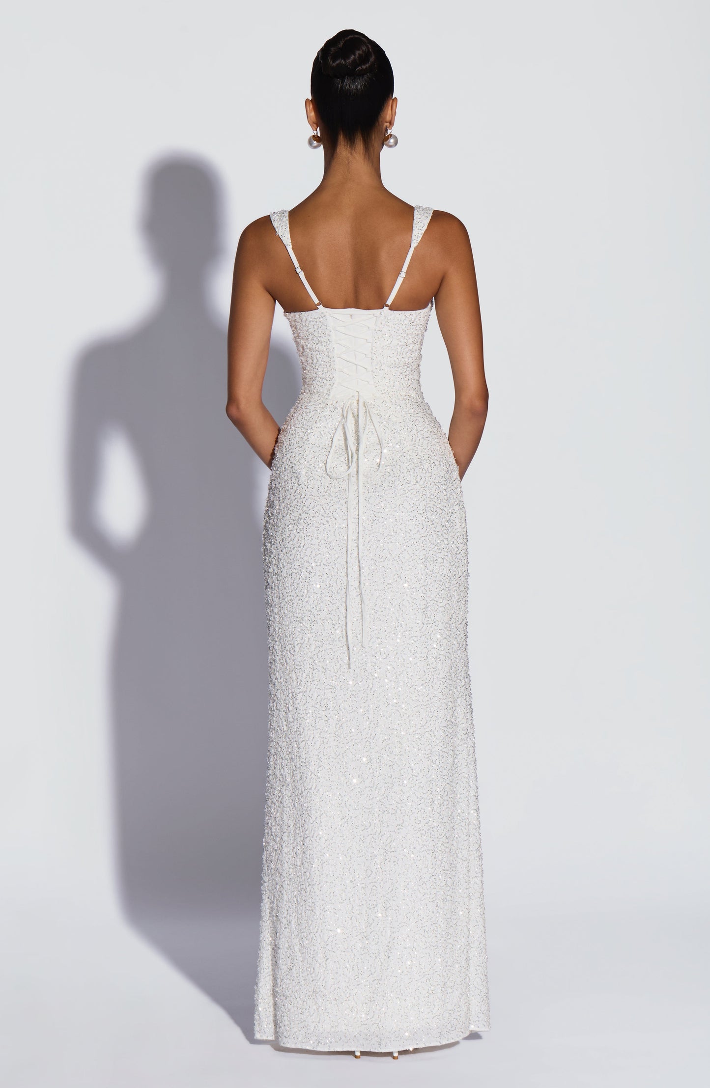 Inés | Vestido Marfil Brillante