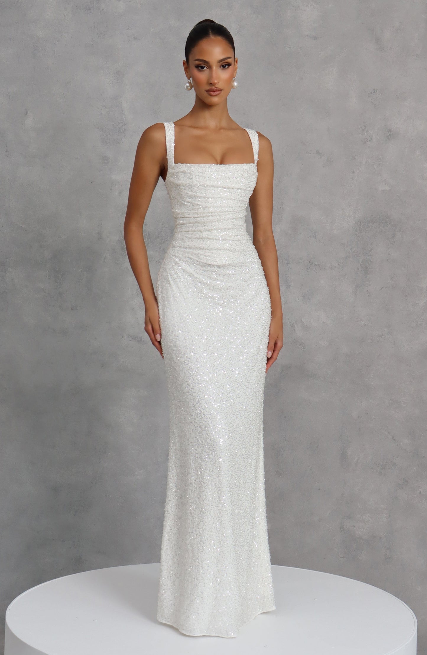Inés | Vestido Marfil Brillante