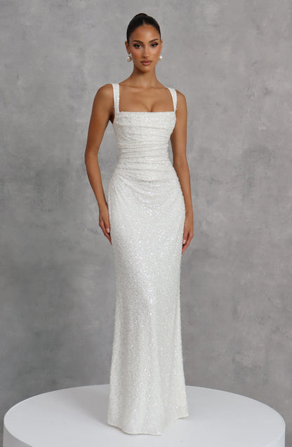 Inés | Vestido Marfil Brillante