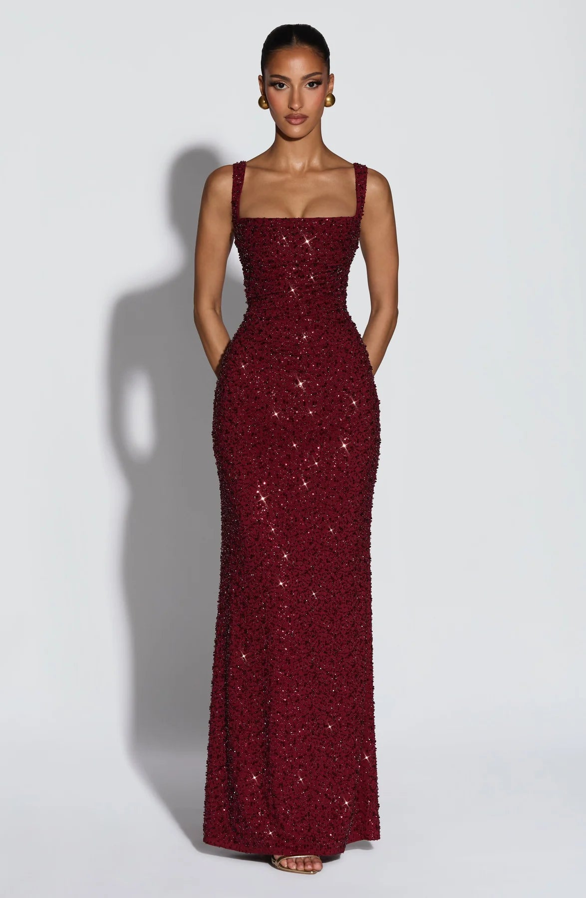 Inés | Vestido Marfil Brillante