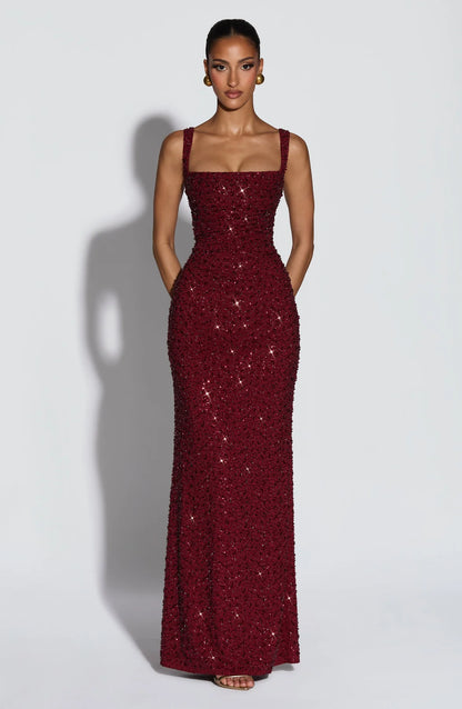Inés | Vestido Marfil Brillante